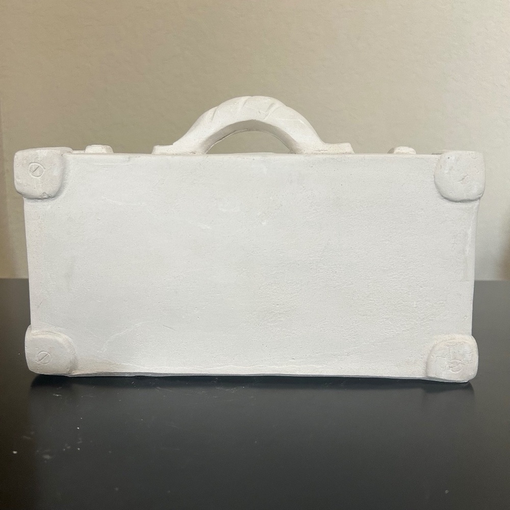 Ceramic- Bisque Suitcase Piggy Bank Ready-To-Paint. NWOT